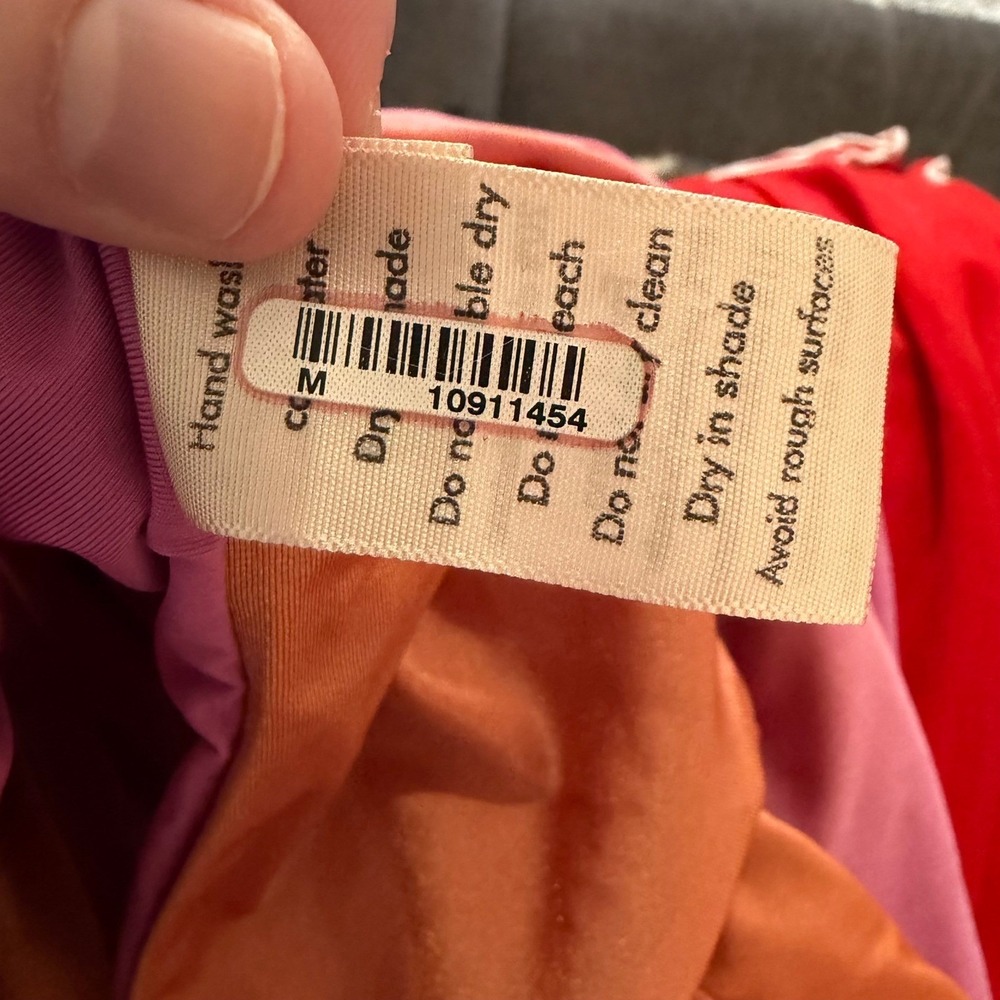 Baobab Vera Ombre Strapless Ruched Maxi Dress Pink Purple Sz Medium Beach Resort - Picture 8 of 8